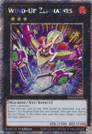 Wind-Up Zenmaines [RA04-EN168] Platinum Secret Rare - Yu-Gi-Oh! - Card Brawlers | Quebec | Canada |