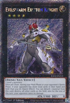 Evilswarm Exciton Knight [RA04-EN212] Platinum Secret Rare - Yu-Gi-Oh! - Card Brawlers | Quebec | Canada |