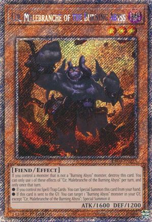 Cir, Malebranche of the Burning Abyss [RA04-EN235] Platinum Secret Rare - Yu-Gi-Oh! - Card Brawlers | Quebec | Canada |