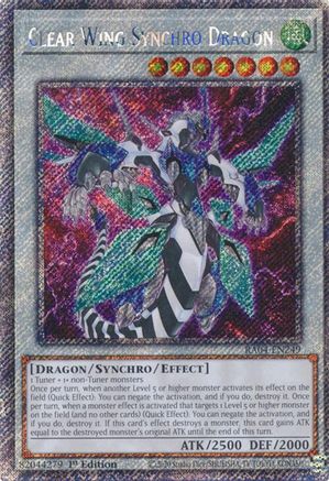 Clear Wing Synchro Dragon [RA04-EN249] Platinum Secret Rare - Yu-Gi-Oh! - Card Brawlers | Quebec | Canada |