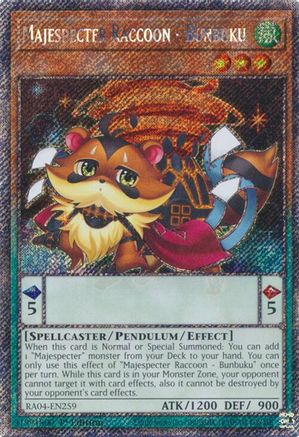 Majespecter Raccoon - Bunbuku [RA04-EN259] Platinum Secret Rare - Yu-Gi-Oh! - Card Brawlers | Quebec | Canada |
