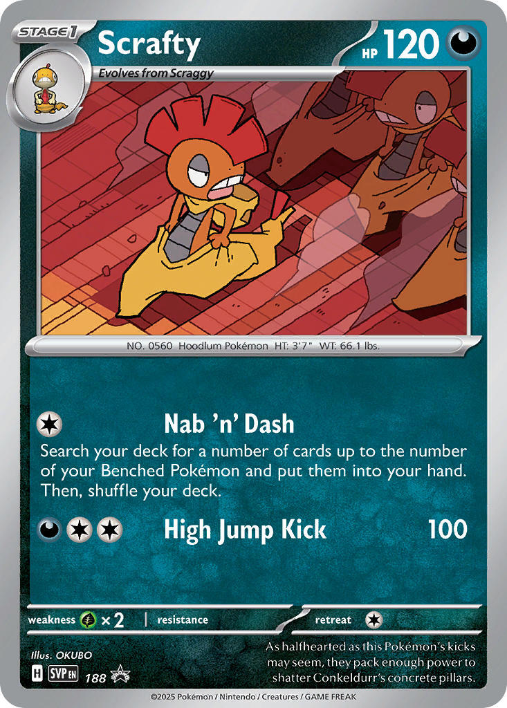 Scrafty (188) [Scarlet & Violet: Black Star Promos] - Pokémon - Card Brawlers | Quebec | Canada |