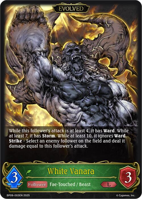 White Vanara (Evolved) (BP09-003EN) [Duet of Dawn and Dusk] - Bushiroad - Card Brawlers | Quebec | Canada |