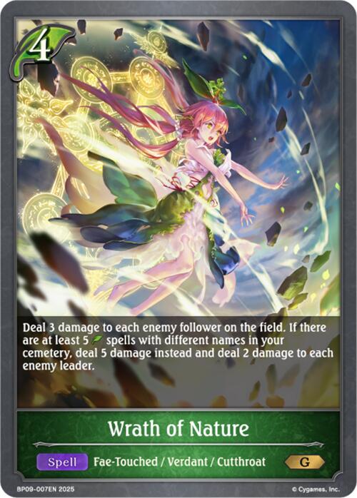 Wrath of Nature (BP09-007EN) [Duet of Dawn and Dusk] - Bushiroad - Card Brawlers | Quebec | Canada |