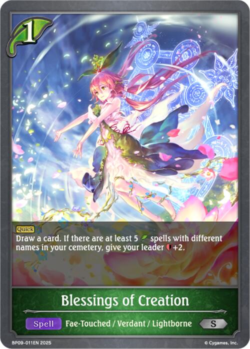 Blessings of Creation (BP09-011EN) [Duet of Dawn and Dusk] - Bushiroad - Card Brawlers | Quebec | Canada |