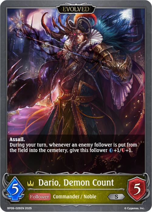 Dario, Demon Count (Evolved) (BP09-026EN) [Duet of Dawn and Dusk] - Bushiroad - Card Brawlers | Quebec | Canada |
