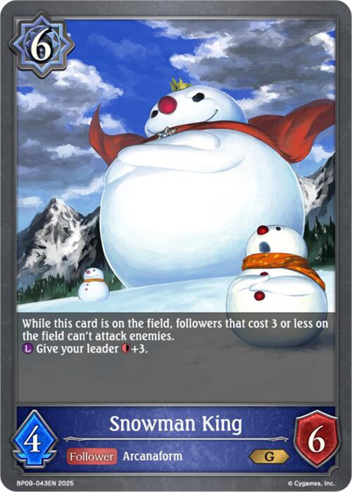 Snowman King (BP09-043EN) [Duet of Dawn and Dusk] - Bushiroad - Card Brawlers | Quebec | Canada |