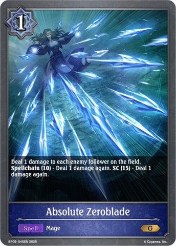 Absolute Zeroblade (BP09-045EN) [Duet of Dawn and Dusk] - Bushiroad - Card Brawlers | Quebec | Canada |