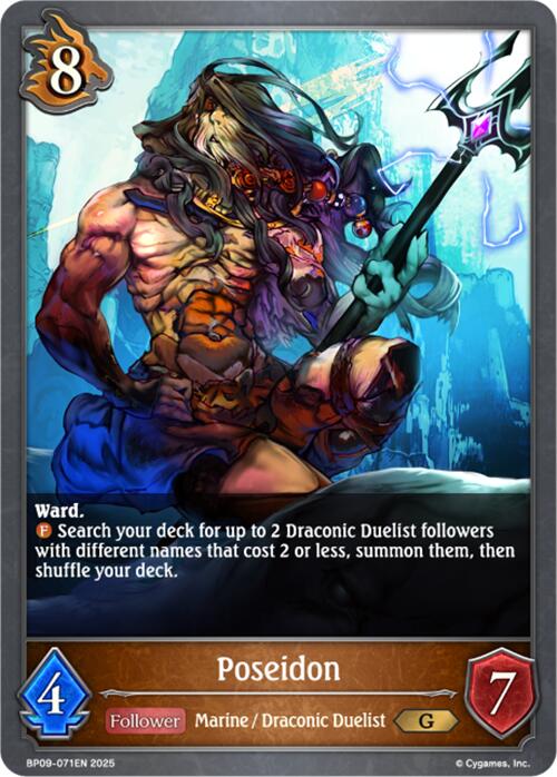 Poseidon (BP09-071EN) [Duet of Dawn and Dusk] - Bushiroad - Card Brawlers | Quebec | Canada |