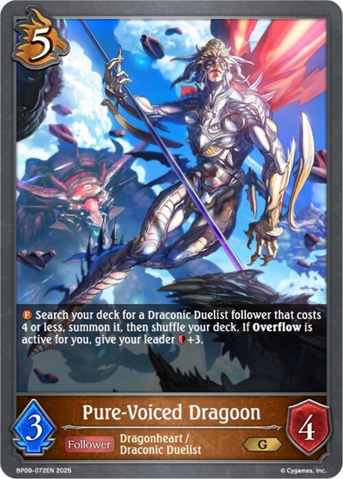 Pure-Voiced Dragoon (BP09-072EN) [Duet of Dawn and Dusk] - Bushiroad - Card Brawlers | Quebec | Canada |
