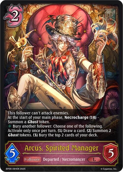 Arcus, Spirited Manager (BP09-091EN) [Duet of Dawn and Dusk] - Bushiroad - Card Brawlers | Quebec | Canada |