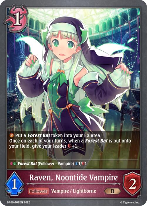 Raven, Noontide Vampire (BP09-102EN) [Duet of Dawn and Dusk] - Bushiroad - Card Brawlers | Quebec | Canada |