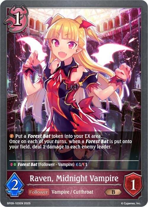 Raven, Midnight Vampire (BP09-103EN) [Duet of Dawn and Dusk] - Bushiroad - Card Brawlers | Quebec | Canada |