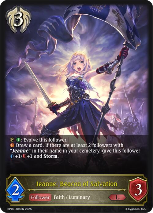 Jeanne, Beacon of Salvation (BP09-106EN) [Duet of Dawn and Dusk] - Bushiroad - Card Brawlers | Quebec | Canada |