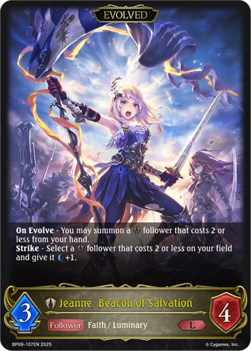 Jeanne, Beacon of Salvation (Evolved) (BP09-107EN) [Duet of Dawn and Dusk] - Bushiroad - Card Brawlers | Quebec | Canada |