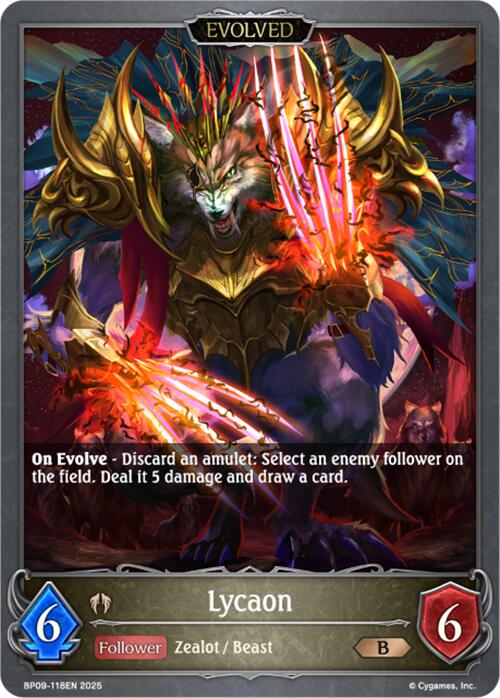 Lycaon (Evolved) (BP09-118EN) [Duet of Dawn and Dusk] - Bushiroad - Card Brawlers | Quebec | Canada |