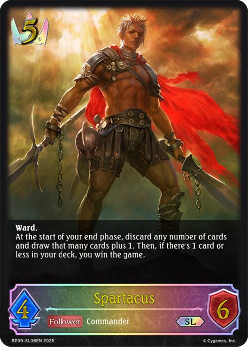 Spartacus (SL) (BP09-SL06EN) [Duet of Dawn and Dusk] - Bushiroad - Card Brawlers | Quebec | Canada |