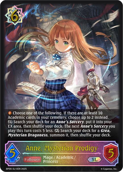 Anne, Mysterian Prodigy (SL) (BP09-SL10EN) [Duet of Dawn and Dusk] - Bushiroad - Card Brawlers | Quebec | Canada |