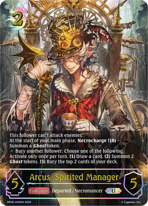 Arcus, Spirited Manager (U) (BP09-U05EN) [Duet of Dawn and Dusk] - Bushiroad - Card Brawlers | Quebec | Canada |
