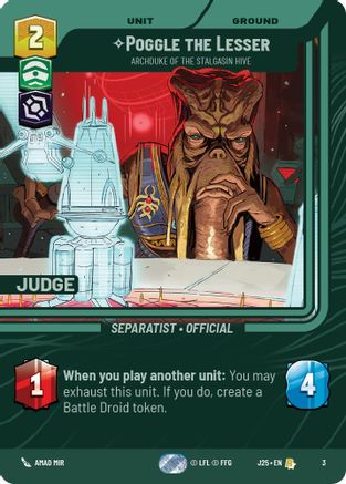 Poggle the Lesser - Archduke of the Stalgasin Hive (3) (3) [Judge Promos] - Fantasy Flight Games - Card Brawlers | Quebec | Canada |