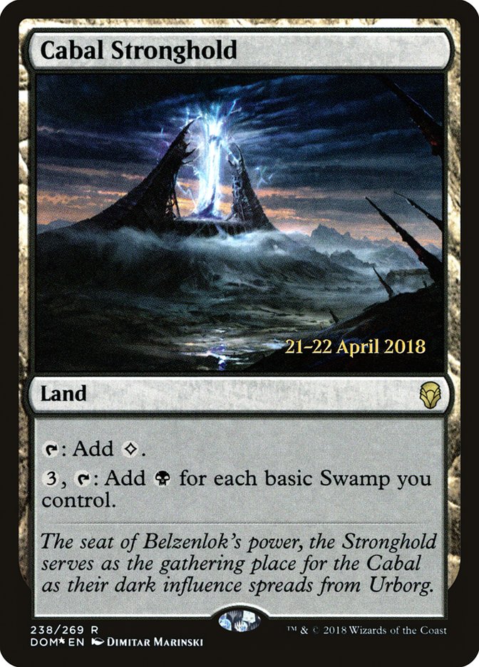 Cabal Stronghold [Dominaria Prerelease Promos] - Magic: The Gathering - Card Brawlers | Quebec | Canada |