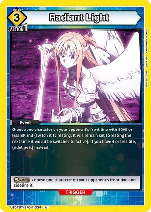 Radiant Light (UE07BT/SAO-1-034) - UE07BT Sword Art Online