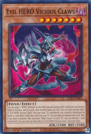 Evil HERO Vicious Claws [ALIN-EN005] Common - Yu-Gi-Oh! - Card Brawlers | Quebec | Canada |