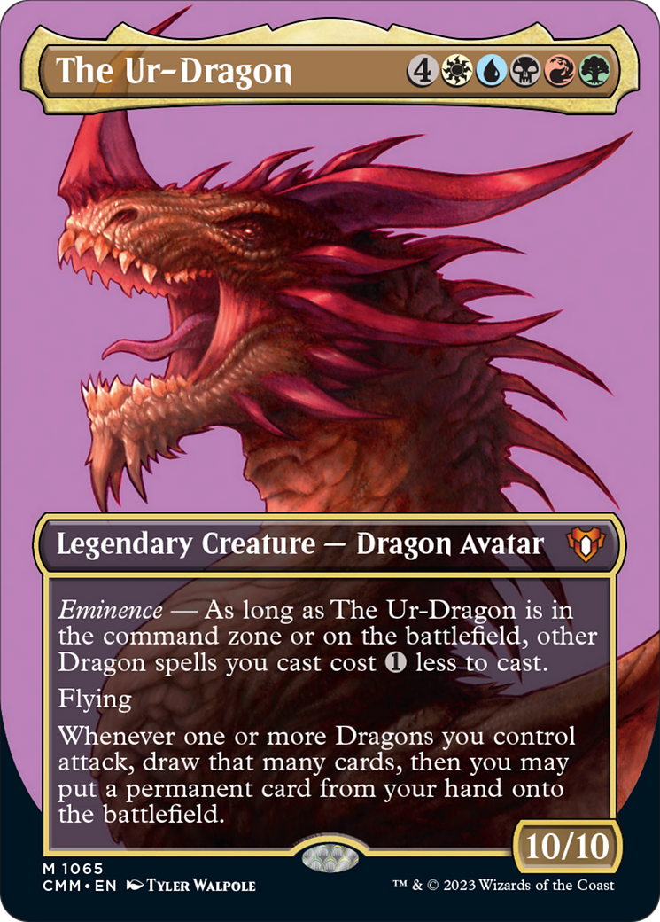 The Ur-Dragon (Borderless Textured Foil Frame Break) [Commander Masters] - Magic: The Gathering - Card Brawlers | Quebec | Canada |