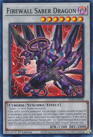 Firewall Saber Dragon [ALIN-EN038] Super Rare - Yu-Gi-Oh! - Card Brawlers | Quebec | Canada |