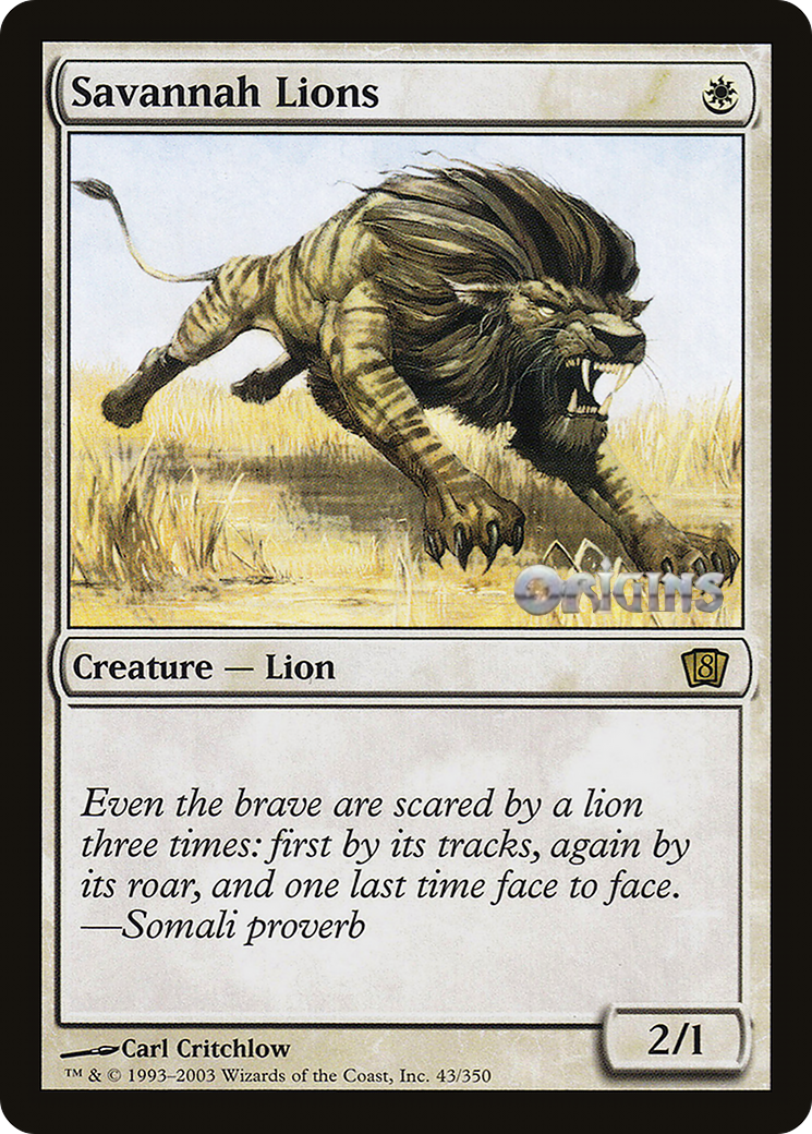 Savannah Lions (Origins 2003) [Oversize Cards] - Magic: The Gathering - Card Brawlers | Quebec | Canada |