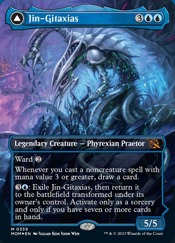 Jin-Gitaxias // The Great Synthesis (Borderless Alternate Art) [March of the Machine] - Magic: The Gathering - Card Brawlers | Quebec | Canada |