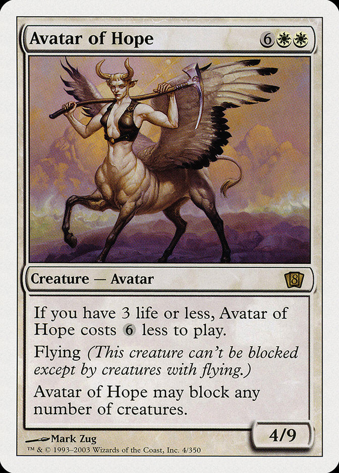 Avatar of Hope [Eighth Edition] - Magic: The Gathering - Card Brawlers | Quebec | Canada |