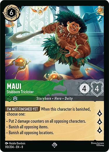 Maui - Stubborn Trickster (110/204) [Reign of Jafar] - Disney - Card Brawlers | Quebec | Canada |