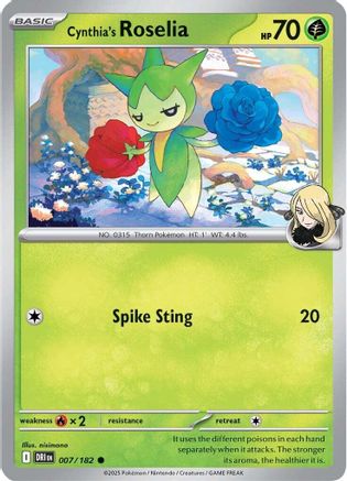Cynthia's Roselia (007/182) [Scarlet & Violet: Destined Rivals] - Pokémon - Card Brawlers | Quebec | Canada |