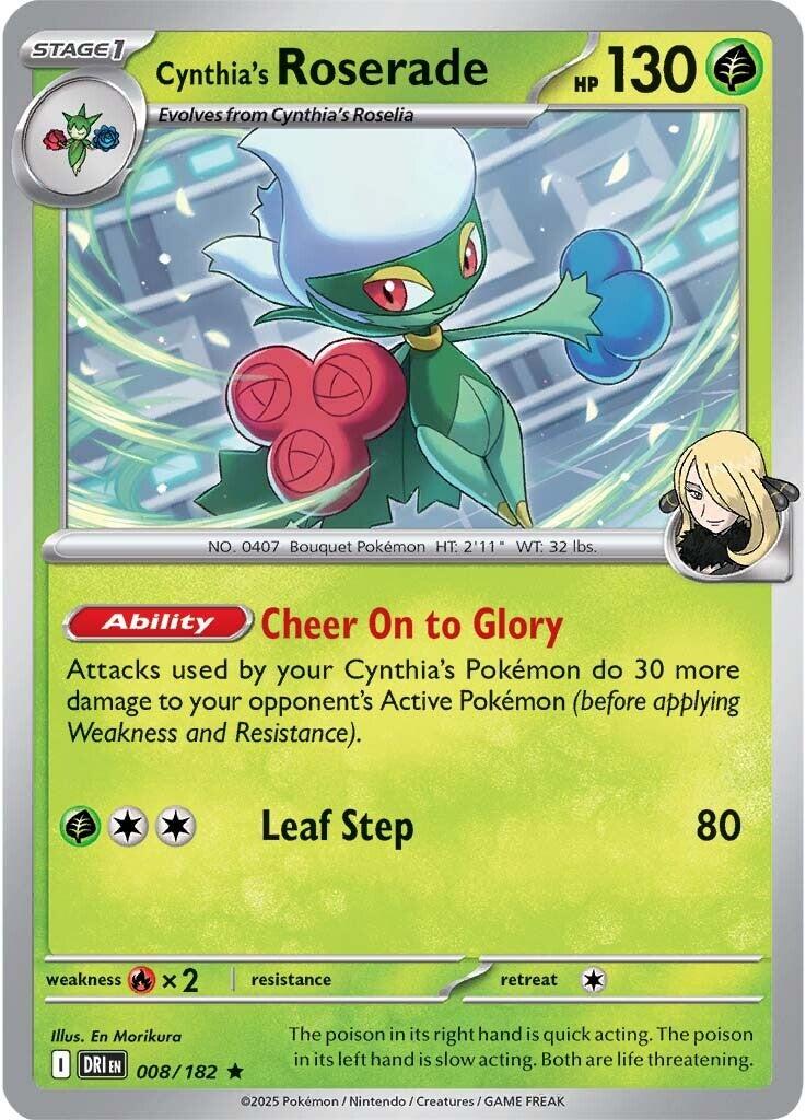 Cynthia's Roserade (008/182) [Scarlet & Violet: Destined Rivals] - Pokémon - Card Brawlers | Quebec | Canada |