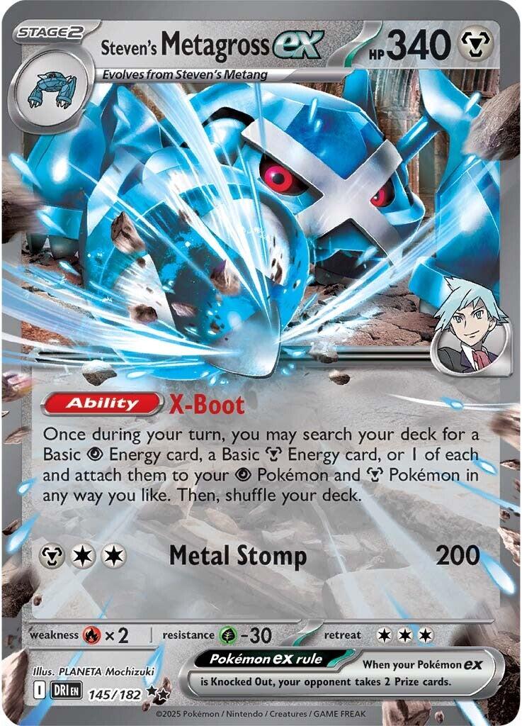 Steven's Metagross ex (145/182) [Scarlet & Violet: Destined Rivals] - Pokémon - Card Brawlers | Quebec | Canada |
