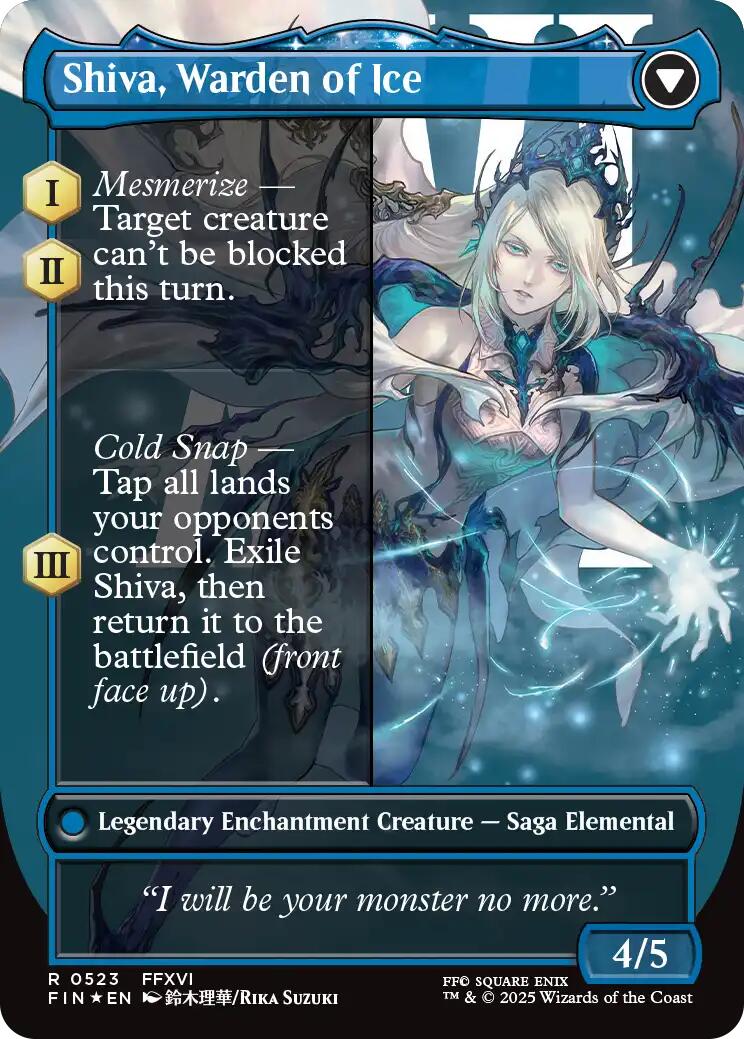 Jill, Shiva's Dominant // Shiva, Warden of Ice (Borderless) (Surge Foil) [FINAL FANTASY] - Magic: The Gathering - Card Brawlers | Quebec | Canada |