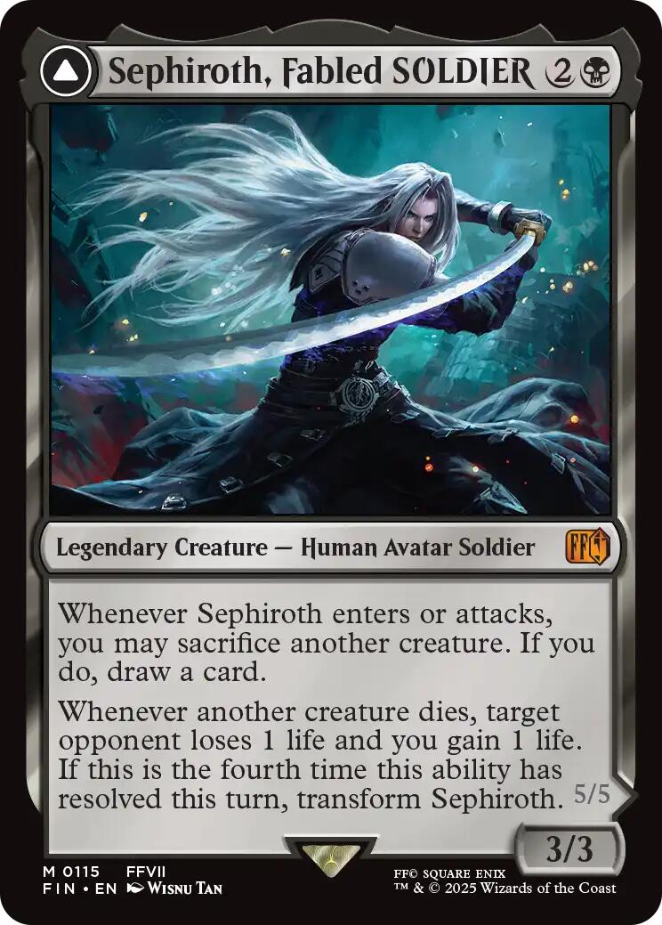 Sephiroth, Fabled SOLDIER // Sephiroth, One-Winged Angel [FINAL FANTASY] - Magic: The Gathering - Card Brawlers | Quebec | Canada |