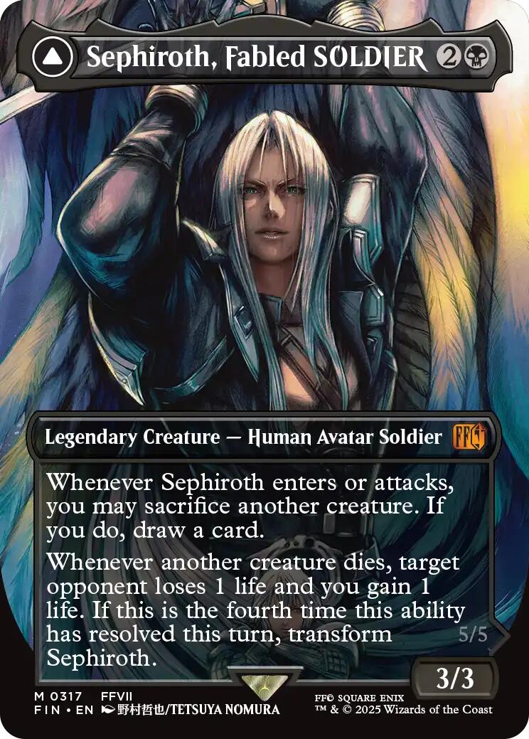 Sephiroth, Fabled SOLDIER // Sephiroth, One-Winged Angel (Borderless) (0317) [FINAL FANTASY] - Magic: The Gathering - Card Brawlers | Quebec | Canada |