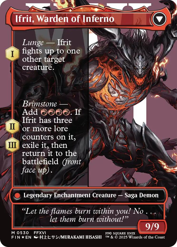 Clive, Ifrit's Dominant // Ifrit, Warden of Inferno (Borderless) (Surge Foil) [FINAL FANTASY] - Magic: The Gathering - Card Brawlers | Quebec | Canada |