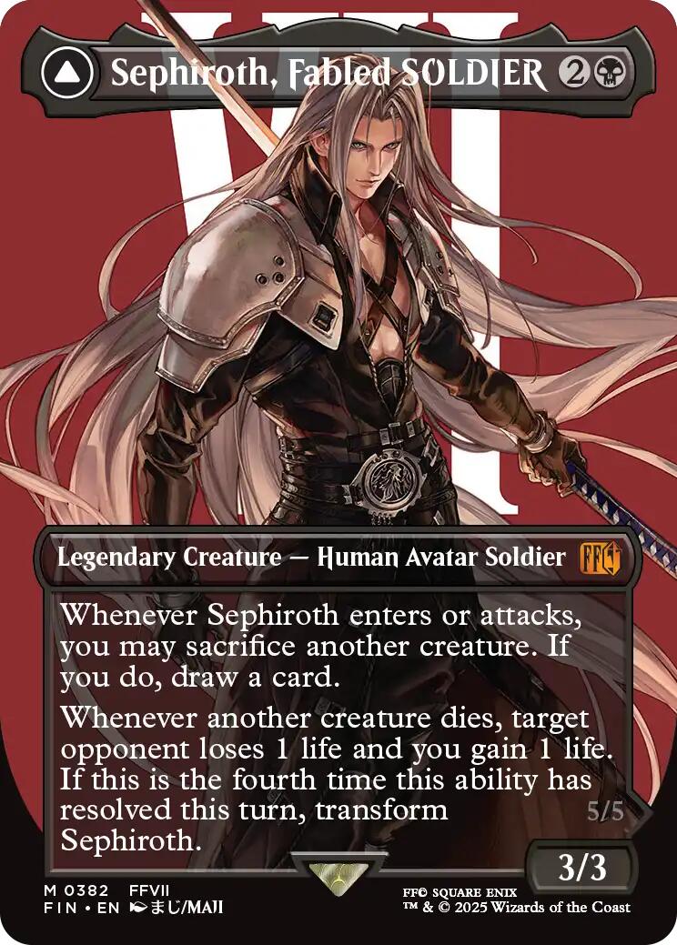 Sephiroth, Fabled SOLDIER // Sephiroth, One-Winged Angel (Borderless) (0382) [FINAL FANTASY] - Magic: The Gathering - Card Brawlers | Quebec | Canada |