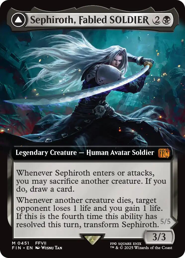 Sephiroth, Fabled SOLDIER // Sephiroth, One-Winged Angel (Extended Art) [FINAL FANTASY] - Magic: The Gathering - Card Brawlers | Quebec | Canada |