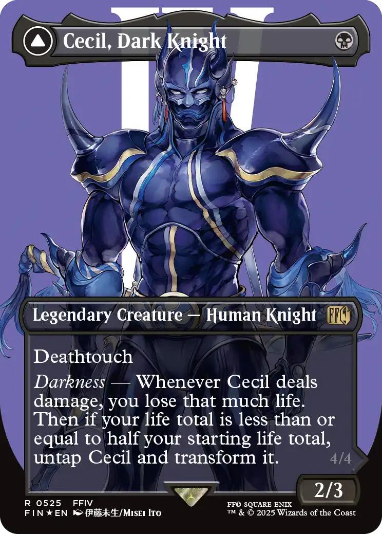 Cecil, Dark Knight // Cecil, Redeemed Paladin (Borderless) (Surge Foil) [FINAL FANTASY] - Magic: The Gathering - Card Brawlers | Quebec | Canada |