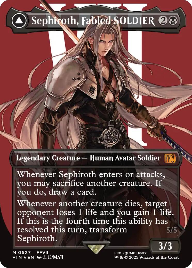 Sephiroth, Fabled SOLDIER // Sephiroth, One-Winged Angel (Borderless) (Surge Foil) [FINAL FANTASY] - Magic: The Gathering - Card Brawlers | Quebec | Canada |