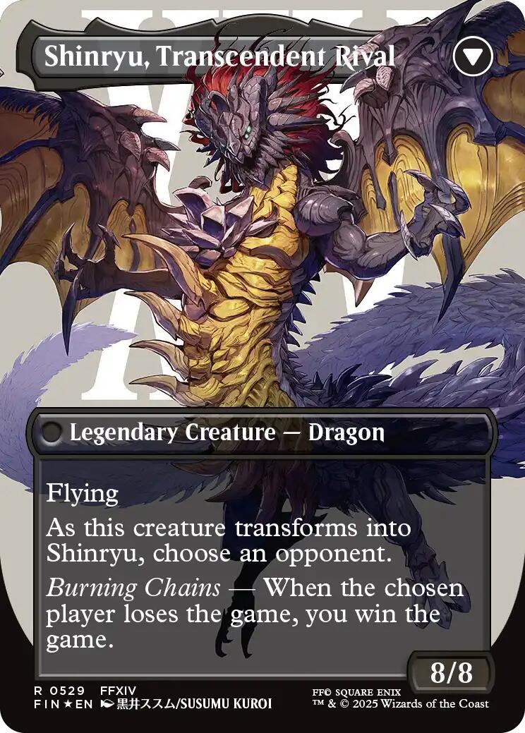 Zenos yae Galvus // Shinryu, Transcendent Rival (Borderless) (Surge Foil) [FINAL FANTASY] - Magic: The Gathering - Card Brawlers | Quebec | Canada |