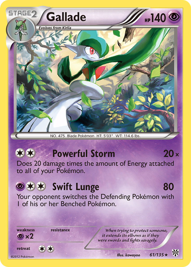 Gallade (61/135) [Black & White: Plasma Storm] - Pokémon - Card Brawlers | Quebec | Canada |