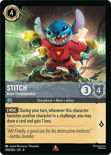 Stitch - Alien Troublemaker (200/204) [Reign of Jafar] - Disney - Card Brawlers | Quebec | Canada |
