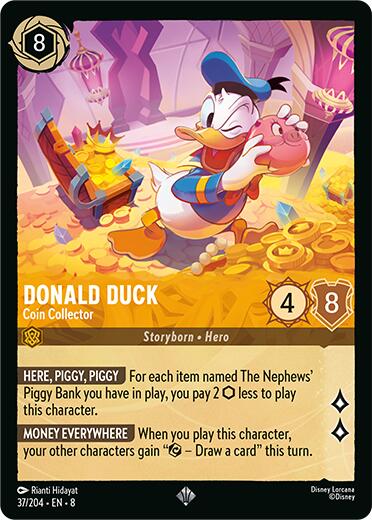 Donald Duck - Coin Collector (37/204) [Reign of Jafar] - Disney - Card Brawlers | Quebec | Canada |