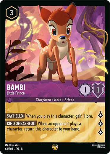Bambi - Little Prince (63/204) [Reign of Jafar] - Disney - Card Brawlers | Quebec | Canada |