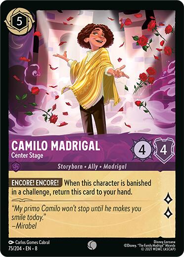 Camilo Madrigal - Center Stage (75/204) [Reign of Jafar] - Disney - Card Brawlers | Quebec | Canada |